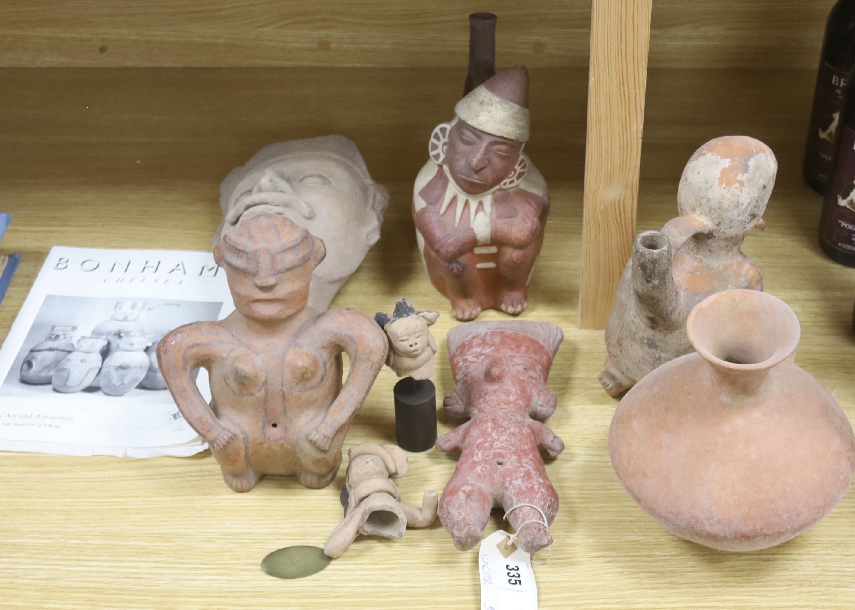 A group of South American pottery, in pre-Columbian style